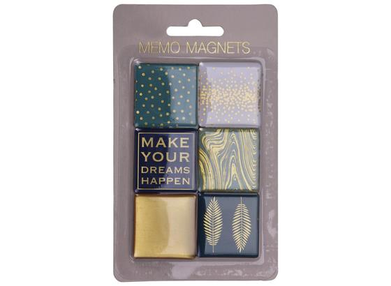 Magnet Agustin - Türkis/Beige, Basics, Glas (3,5/3,5cm) Magnet Agustin - Türkis/Beige, Basics, Glas (3,5/3,5cm)