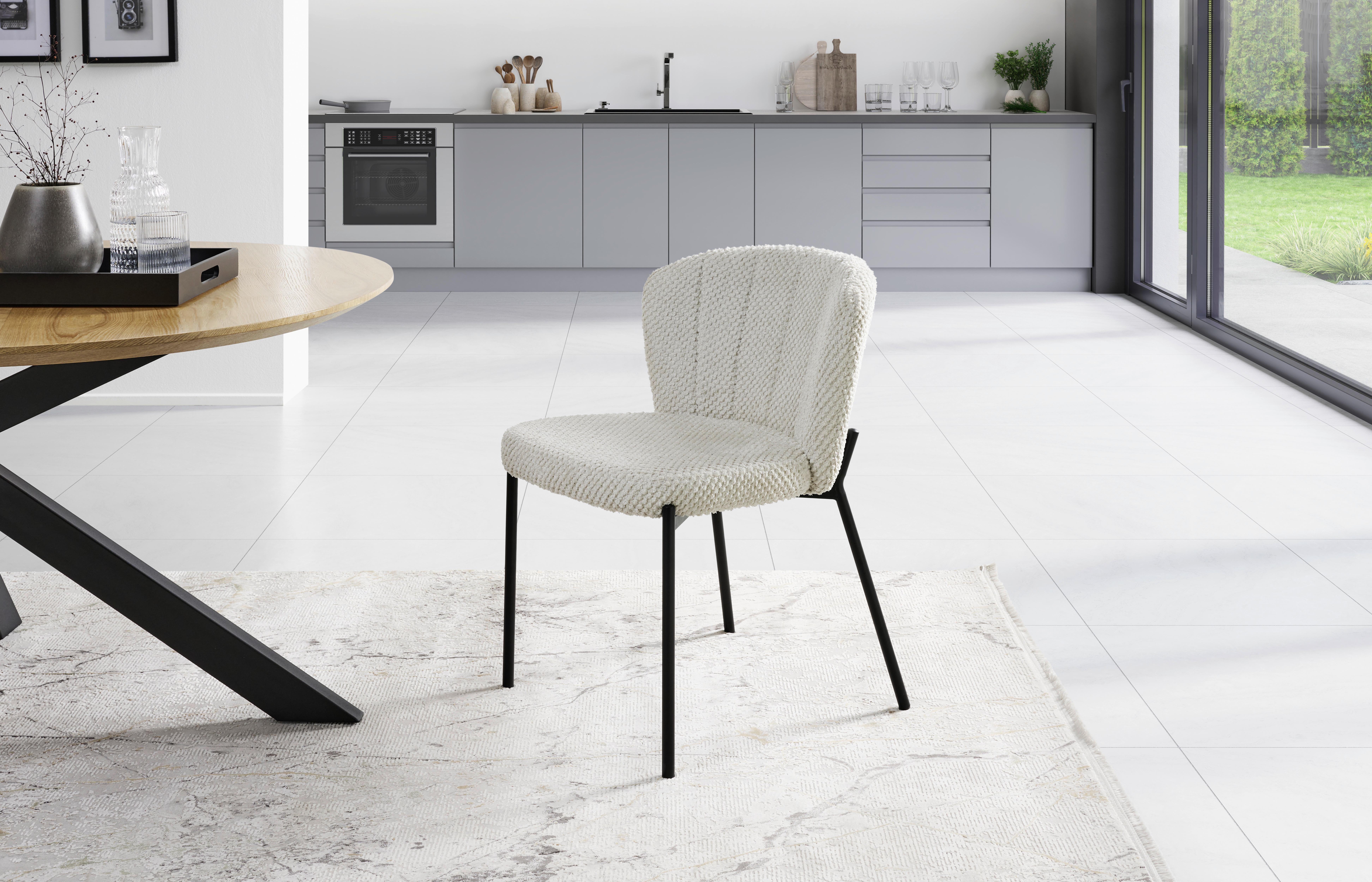 Stuhl Paris - Beige/Schwarz, LIFESTYLE, Holz/Textil (55/79/59cm) - Livetastic