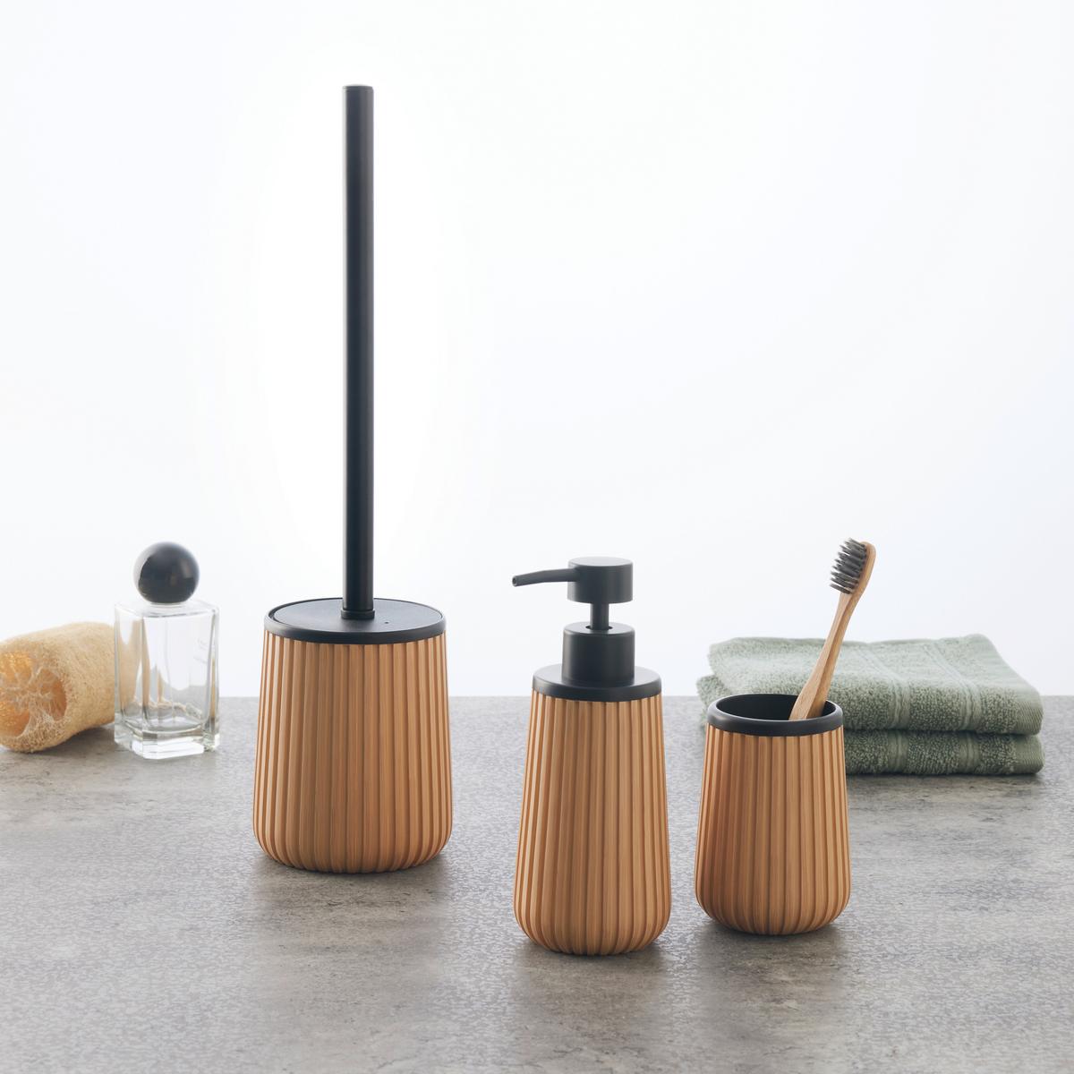 WC sada - štětka a držák LOFT - černá/pískové barvy, Moderní, kov/plast (10,2/39,5cm) - Mömax