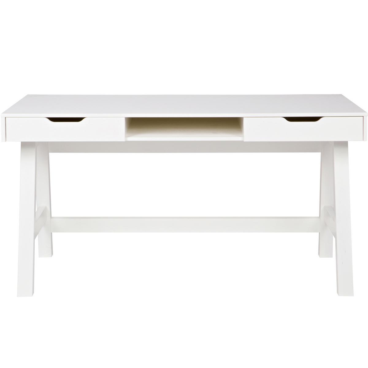 SCHREIBTISCH Nikki Weiß L: 140cm - Weiß, MODERN, Holz (140/62/75cm) - Livetastic