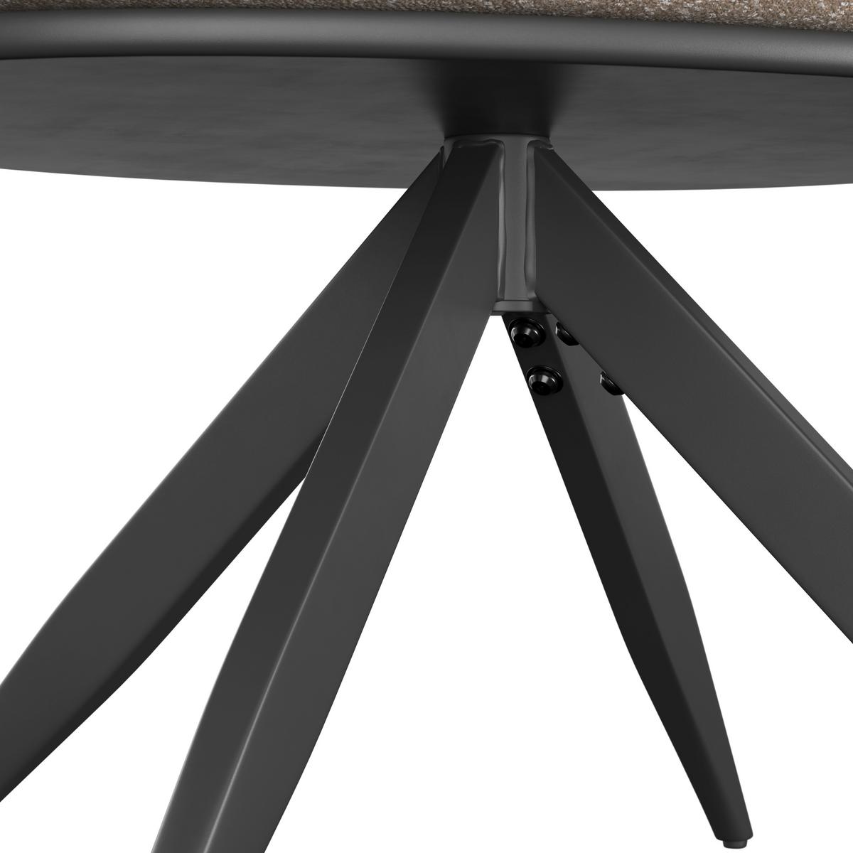 ŽIDLE S PODRUČKAMI NELA - černá/hnědá, Moderní, kov/dřevo (62/77/62cm) - Bessagi Home