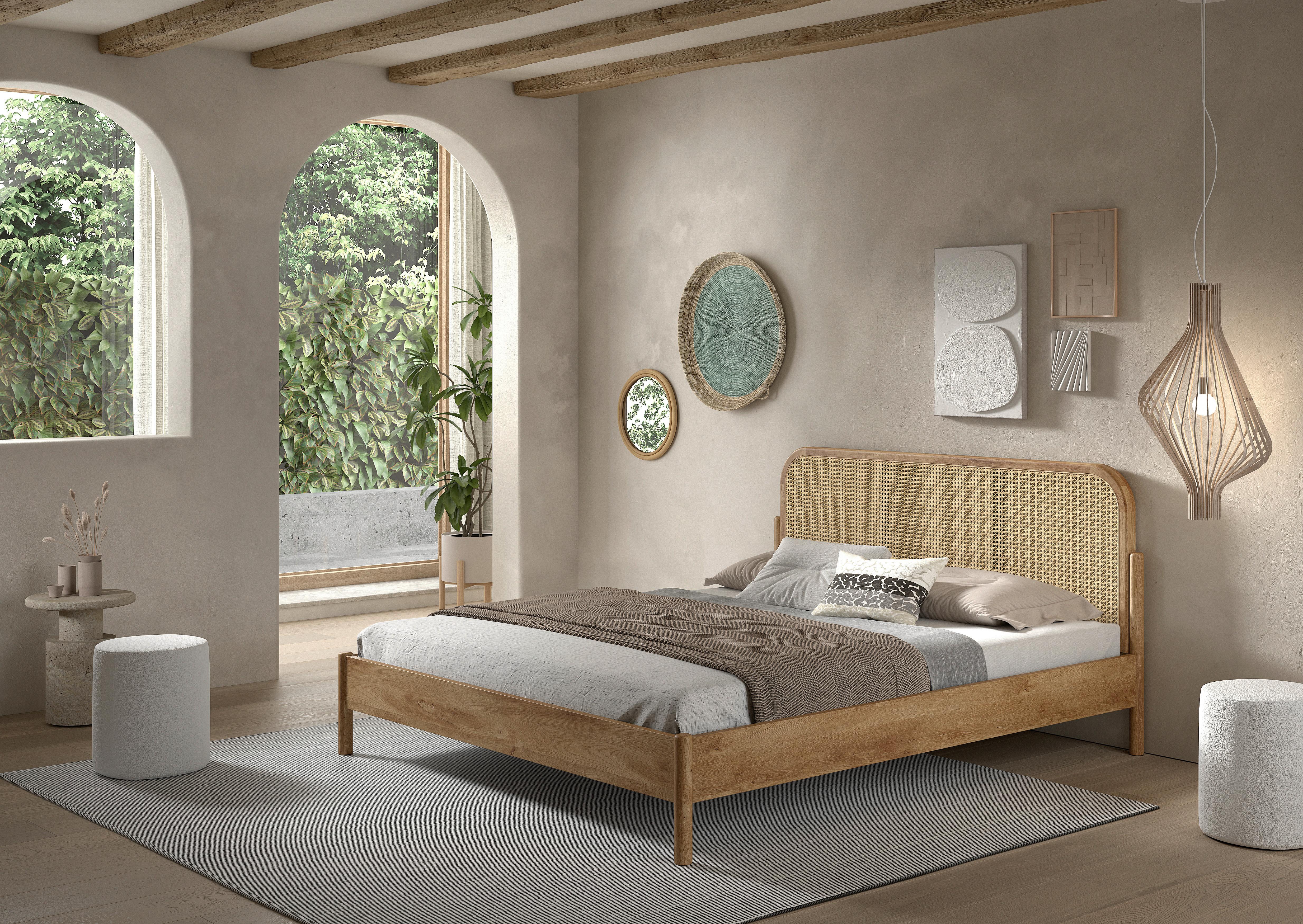 Bett Olive Eichefarben 180x200cm - Eichefarben, MODERN, Holz/Holzwerkstoff (180/200cm) - Vipack