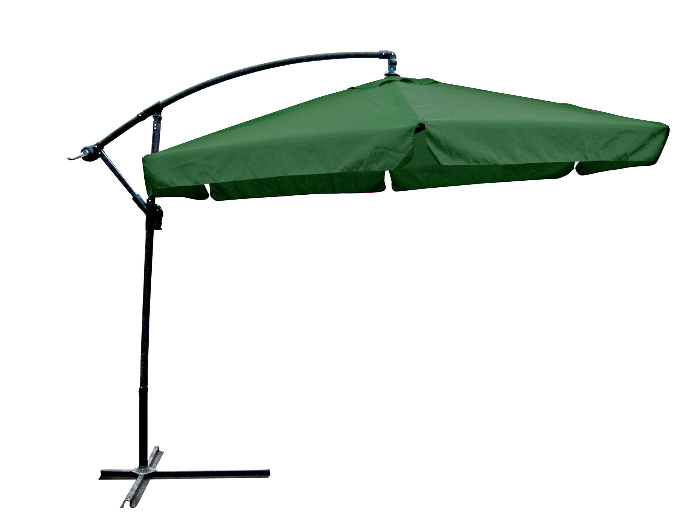 Ampelschirm Ampelschirm Ø 300 cm - Anthrazit/Grün, Basics, Kunststoff/Metall (300/250/300cm) - Gardenson
