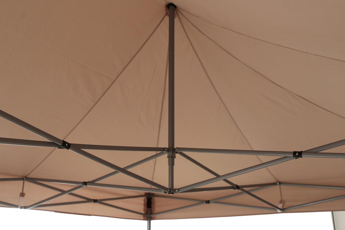 Pavillon L30551 450x300 cm Seitenteilen + Uv-Beständig - Taupe, KONVENTIONELL, Textil/Metall (450/330/300cm) - Siena Garden