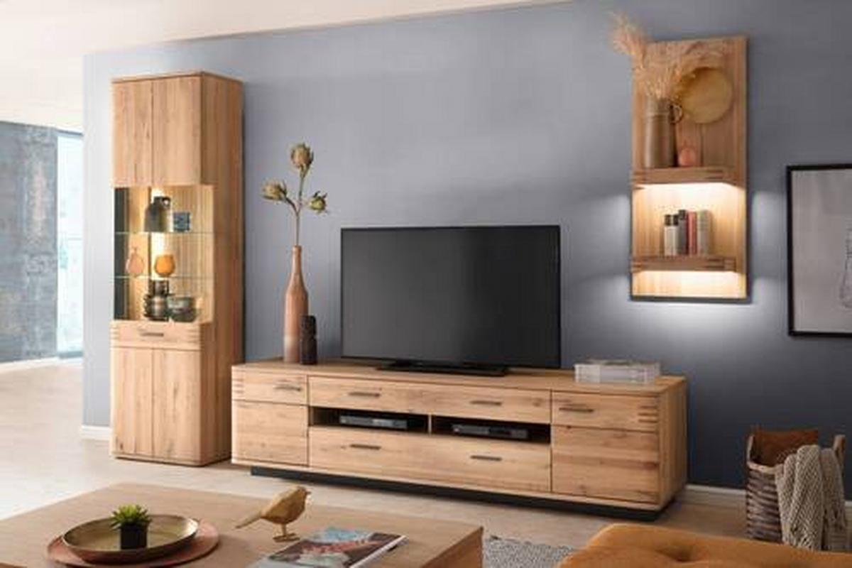 Wandregal Salvador B: 50 cm Eichefarben 2 Fächer - Eichefarben, Design, Holz/Holzwerkstoff (50/115/25cm) - Livetastic