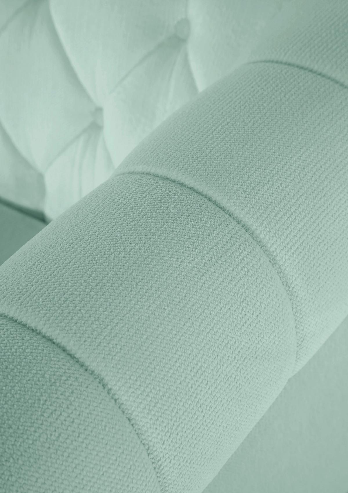 Ecksofa Jonte Mintgrün S: 260x160 cm - Dunkelbraun/Mintgrün, Design, Textil (260/160cm) - MID.YOU