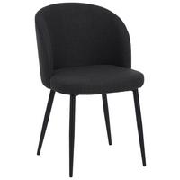 Vierfußstuhl Flo Webstoff Anthrazit, B: 49 cm - Anthrazit/Schwarz, KONVENTIONELL, Textil/Metall (49/78/58cm) - MID.YOU