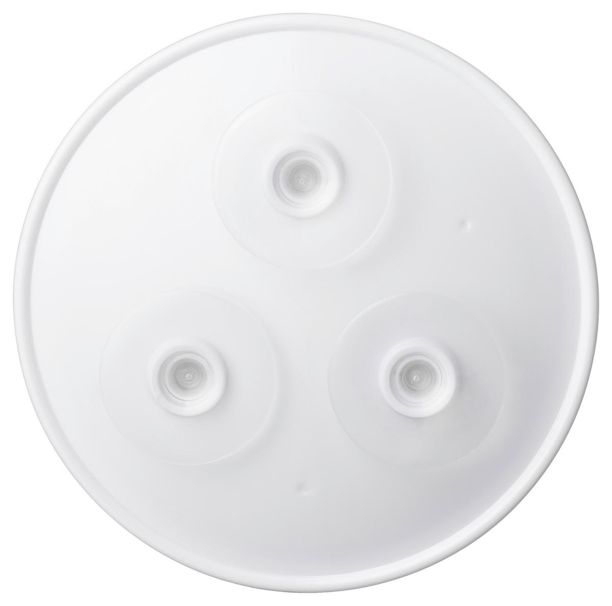 Tükör Lenora - fehér, Konventionell, műanyag/üveg (17cm) - Ondega