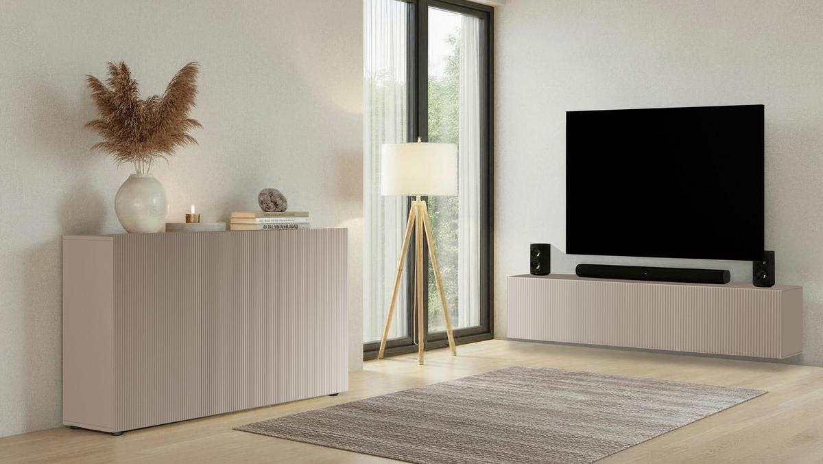 Lowboard Rio Kaschmir B: 160 Cm - Kaschmir, Design, Holzwerkstoff (160/29/30cm) - MID.YOU