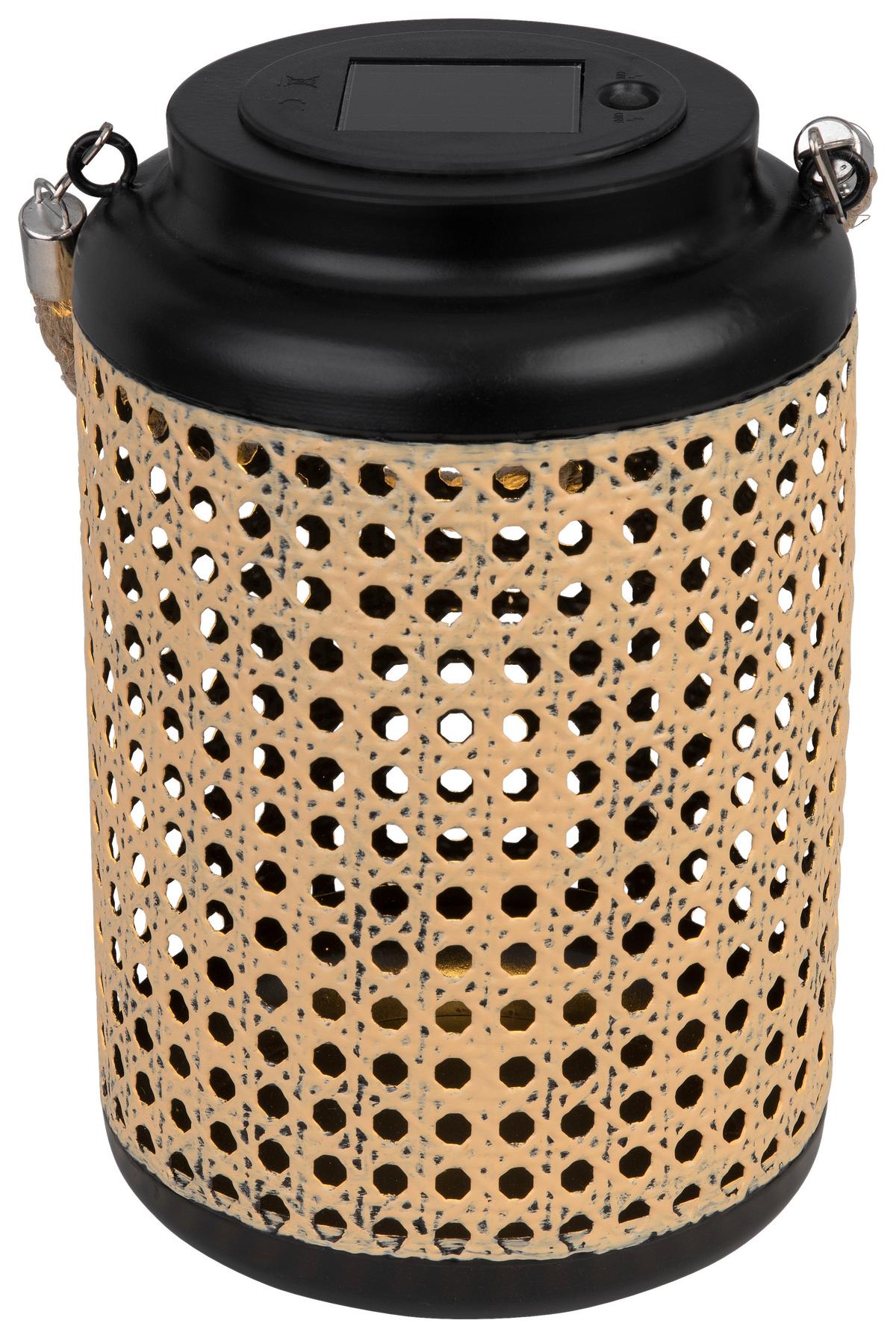 SOLÁRNÍ SVÍTIDLO Liana, 15,5/38cm - černá/přírodní barvy, Moderní, kov/plast (15/38cm) - Modern Living