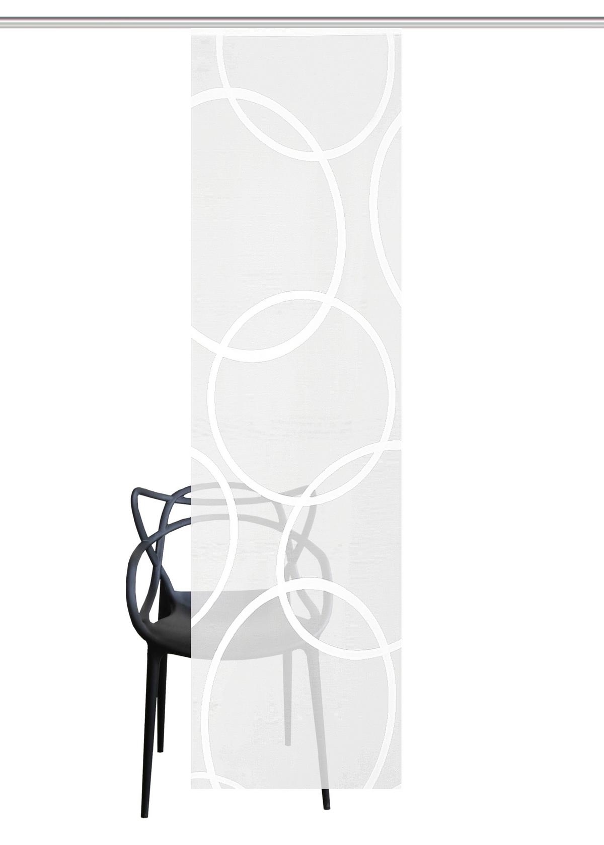 Flächenvorhang Pinale Weiß B: 57 Cm - Weiß, Basics, Textil (57/225cm)