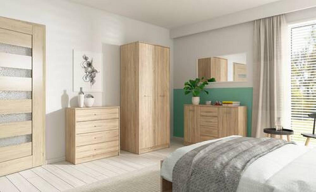 Drehtürenschrank Nepo Plus - Sonoma Eiche, MODERN, Holzwerkstoff (80/197/54,5cm) - MID.YOU