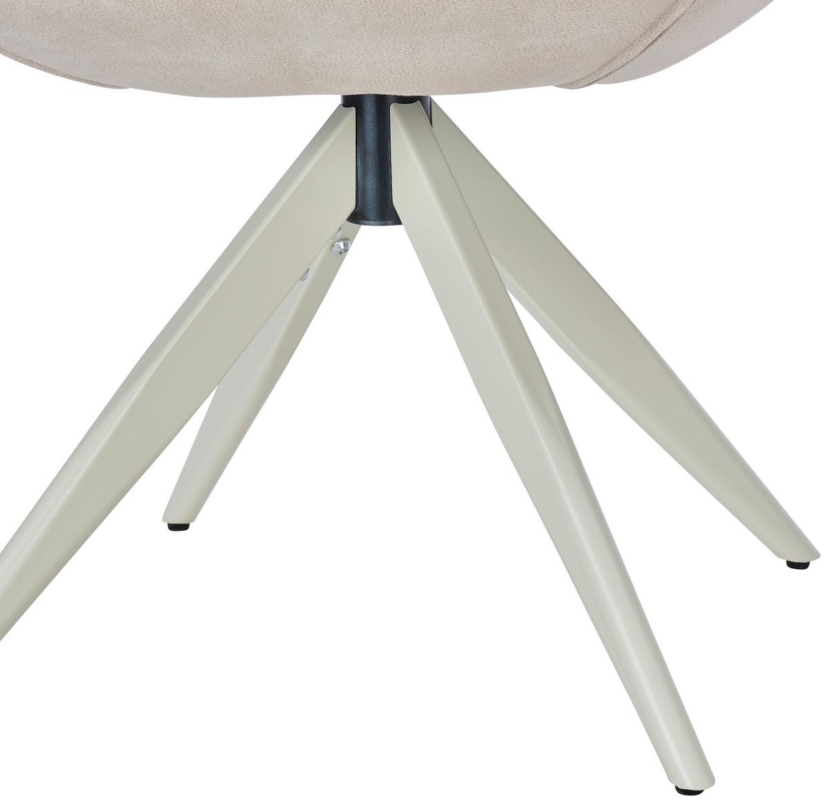 Armlehnstuhl Adriano Beige Gepolstert - Beige, MODERN, Textil/Metall (59/84/59cm) - Livetastic