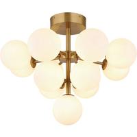Deckenleuchte Louinis - Goldfarben, MODERN, Glas/Metall (56/43cm) - Novel