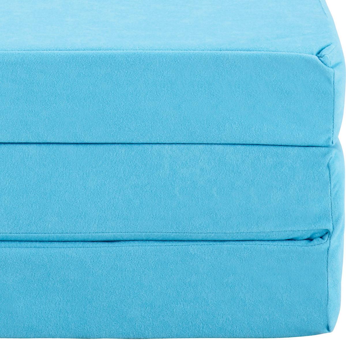Összecsukható Matrac Basic 65/189 Cm *top Ár* - világoskék, Konventionell, textil (189/65/8cm) - Best Price