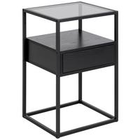 Nachtkästchen Randolf - Schwarz, MODERN, Holzwerkstoff (40/60/35cm) - MID.YOU