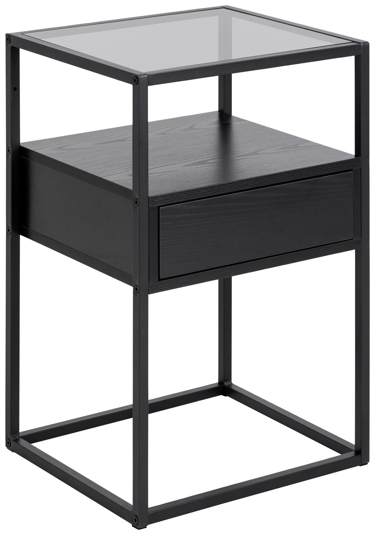 Nachtkästchen Randolf - Schwarz, MODERN, Holzwerkstoff (40/60/35cm) - MID.YOU