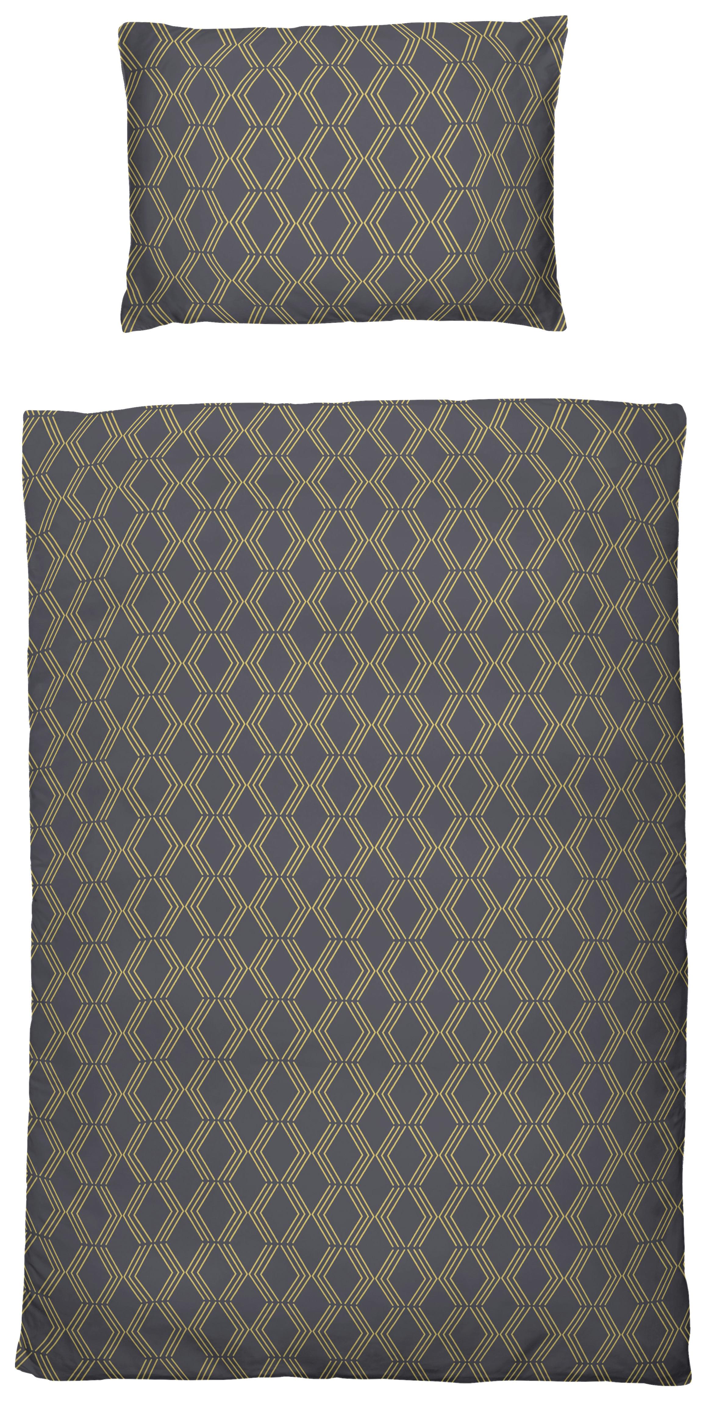 Renforcé Bettwäsche 140x200 cm Jutta Schwarz - Schwarz, ROMANTIK / LANDHAUS, Textil - James Wood