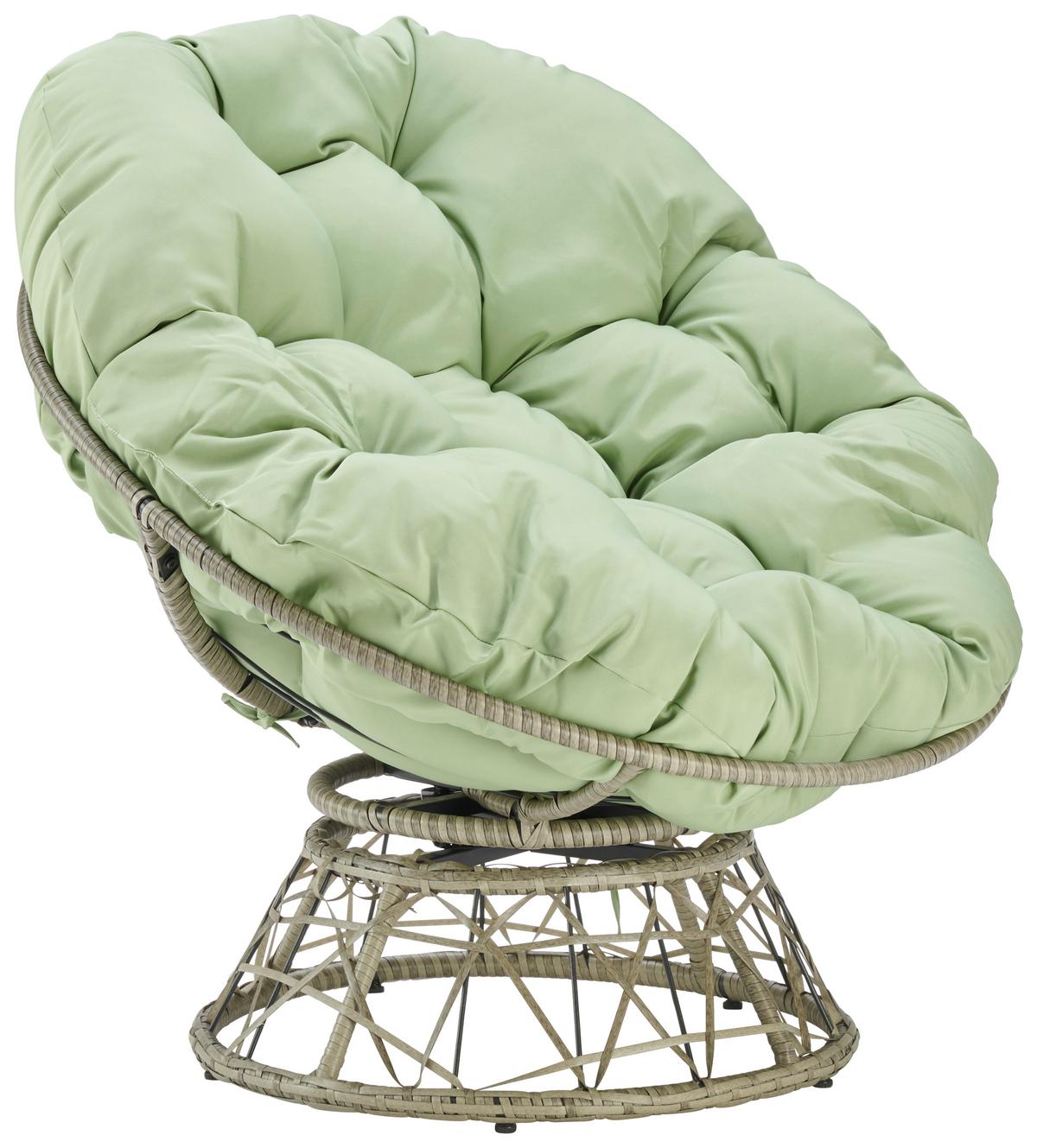 ZAHRADNÍ RELAXAČNÍ ŽIDLE ALTONA - šedá/zelená, Moderní, kov/textil (96/90,5/76cm) - Mömax