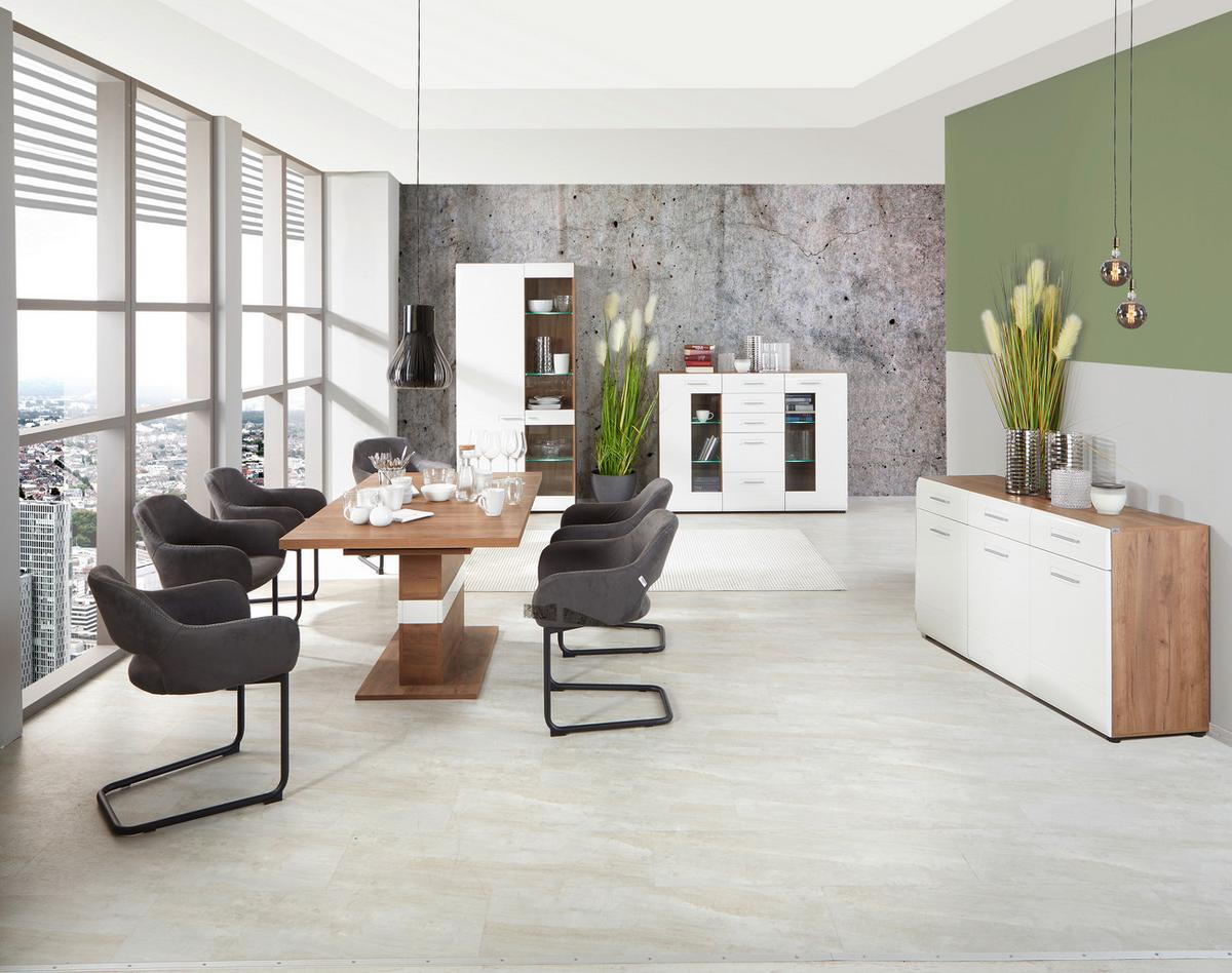 Félmagas Szekrény Avensis New 22 B - tölgyfa színű/fehér, Modern, faalapú anyag (150/114,6/43,1cm) - Luca Bessoni