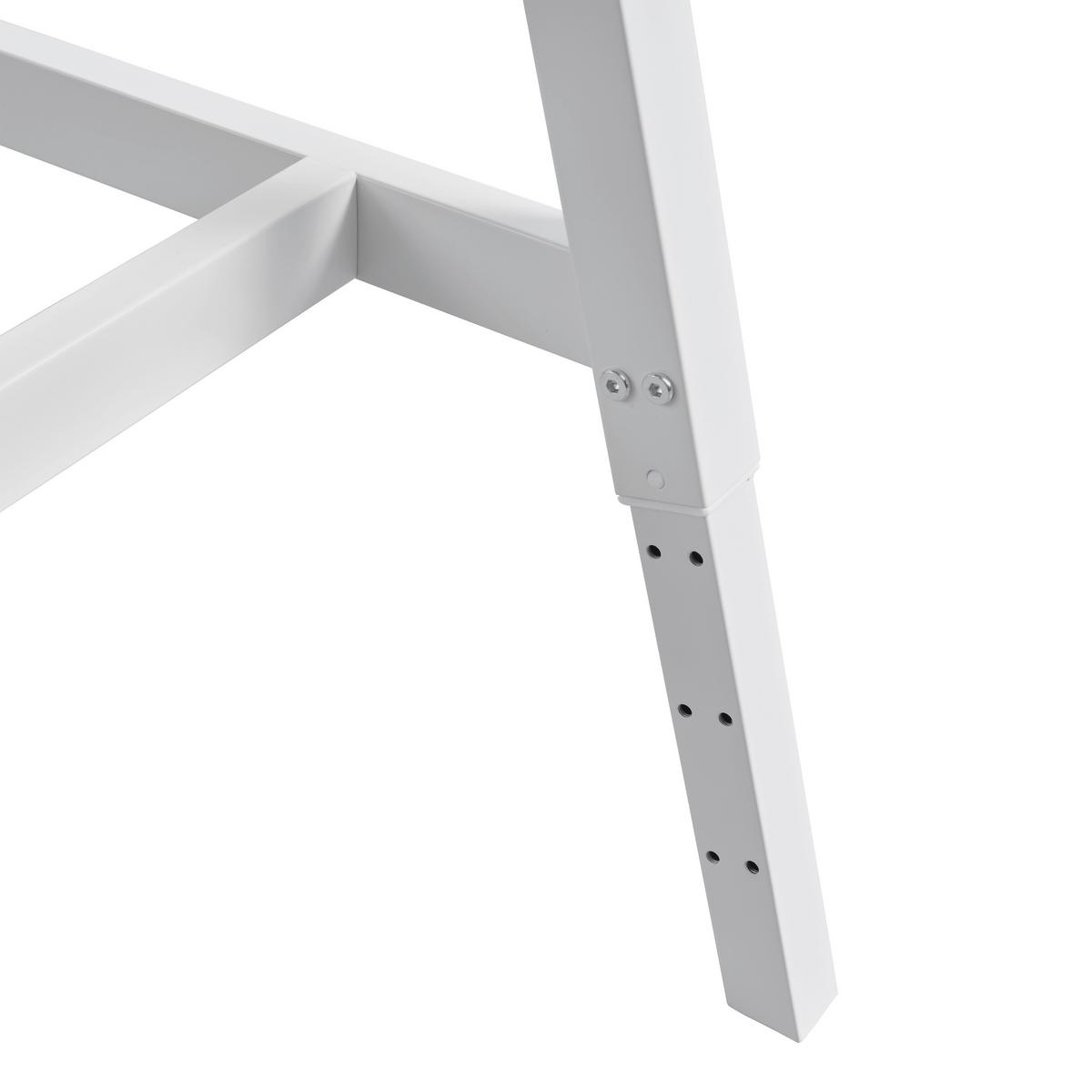 Písací stolík EMMELIE - svetlomodrá/biela, Modern, kov/kompozitné drevo (80/54-85/60cm) - Mömax