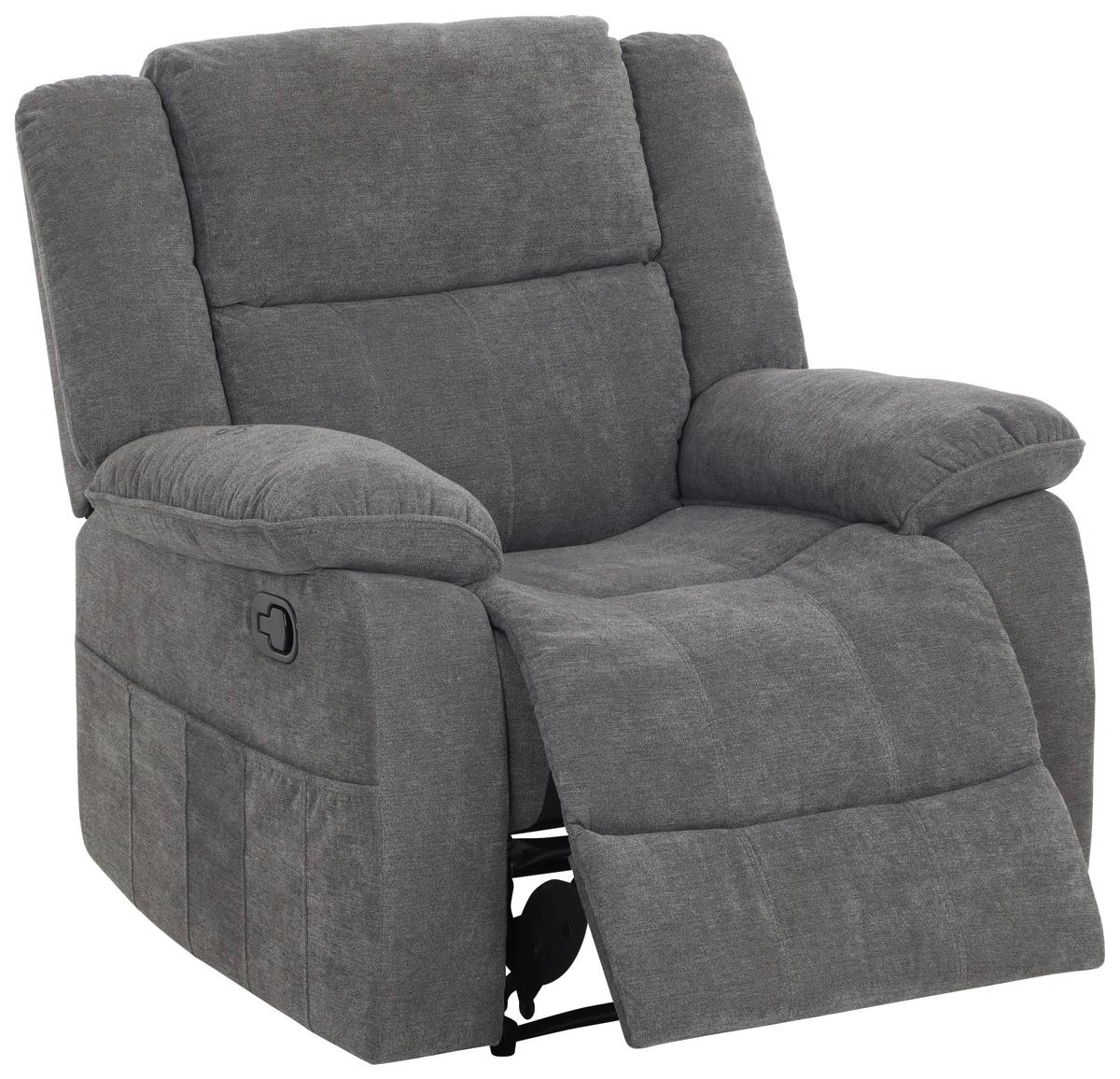 Tv-fotel Chester - szürke, Basics, textil (94/101/90cm) - P & B