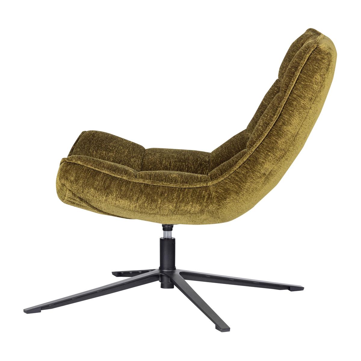 SESSEL Maudi Grün B: 74cm - Schwarz/Grün, MODERN, Textil/Metall (74/84/86cm) - Livetastic