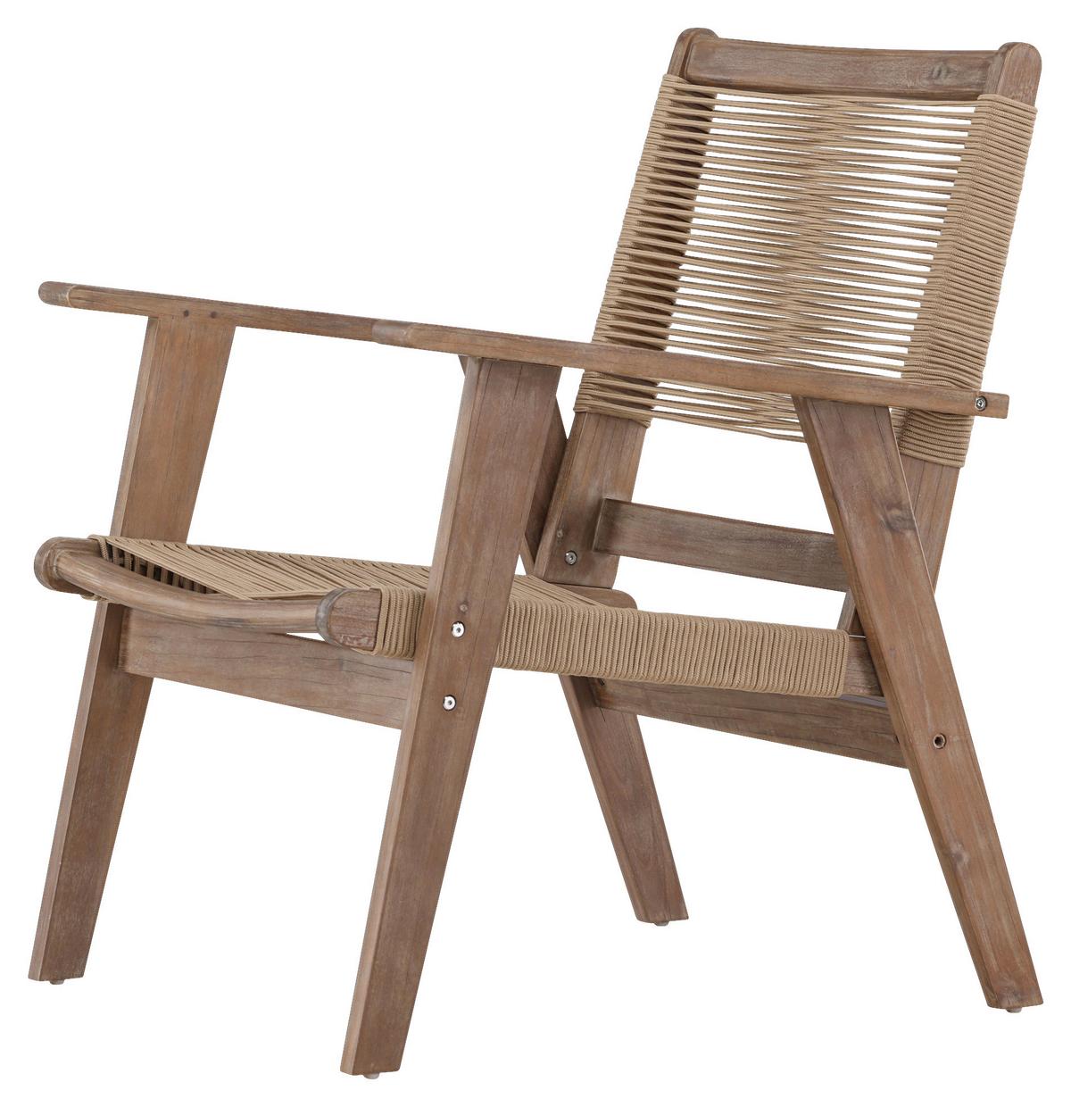 Loungesessel Peter Aus Akazienholz/textil - Braun, KONVENTIONELL, Holz/Textil (68/88/72cm) - Gardenson