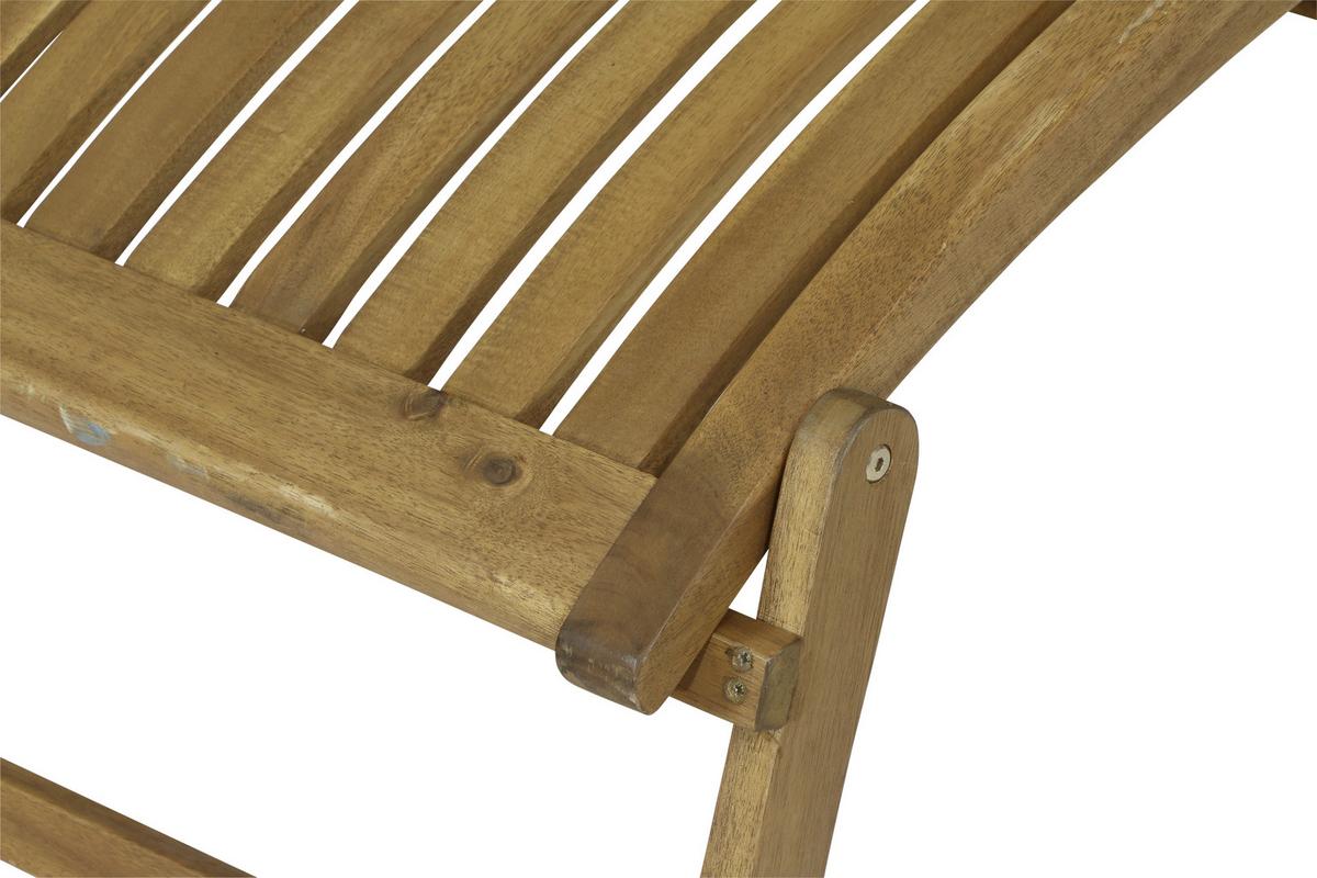 Bäderliege Paleros Echtholz Akazie Verstellbar - Akaziefarben, KONVENTIONELL, Holz (60/90/147cm) - Siena Garden