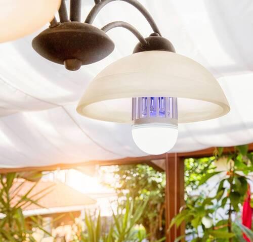 Lichtfalle Leuchtmittel 2in1, Insektenvernichter - Weiß, Basics, Kunststoff (8/12,5cm)