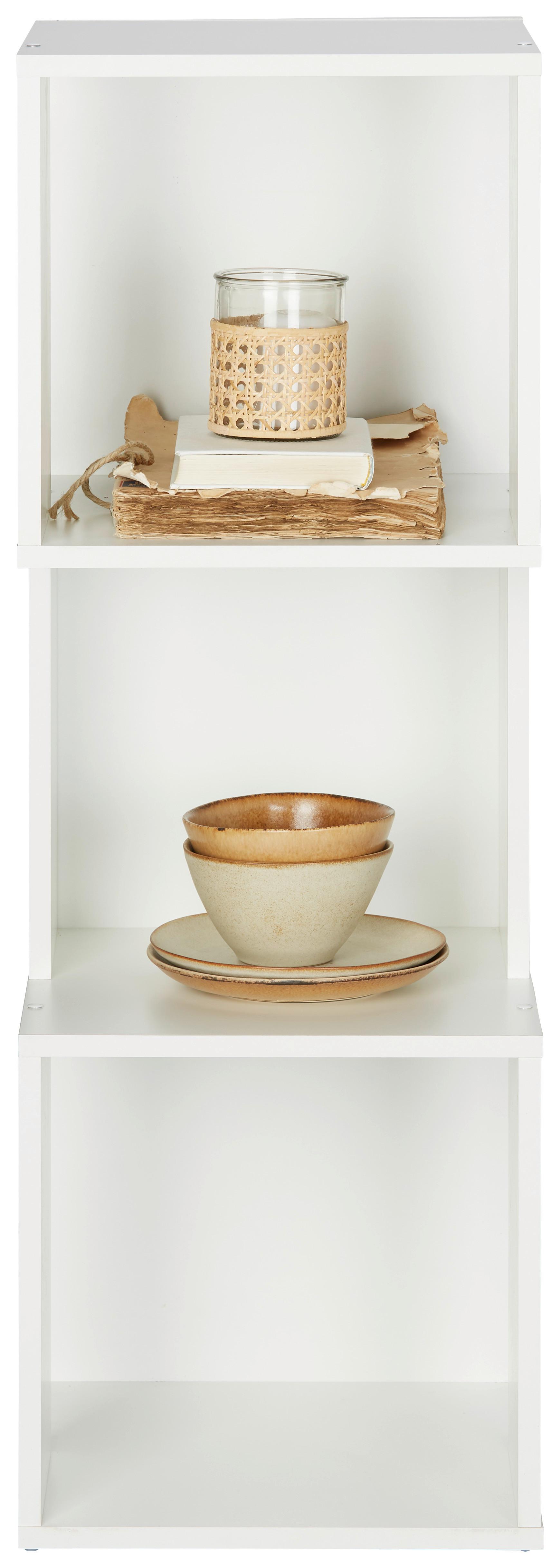 REGÁL NETTO - bílá, Moderní, kompozitní dřevo (37/109/37cm) - Mömax