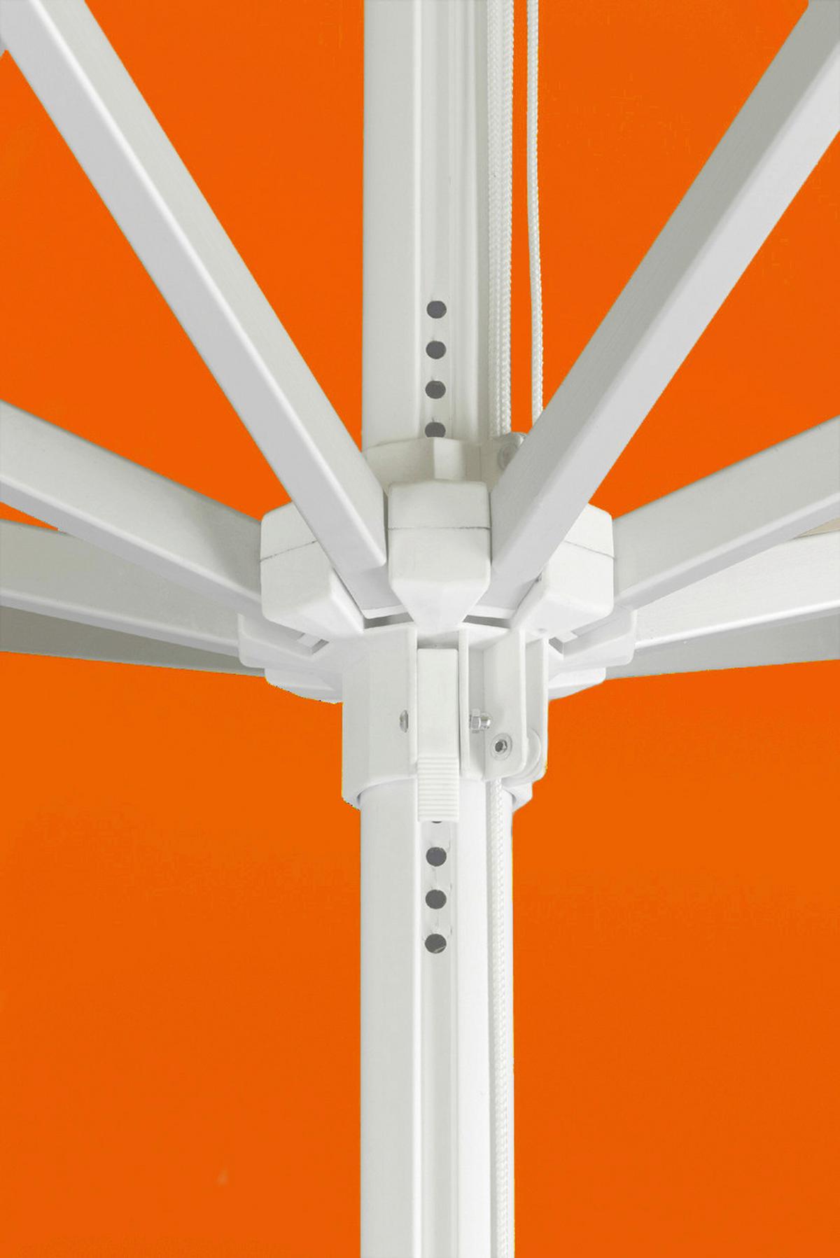 Sonnenschirm Jumbo DM: 300 cm mit Schutzhülle Orange - Silberfarben/Orange, Basics, Textil/Metall (300cm) - Schneider