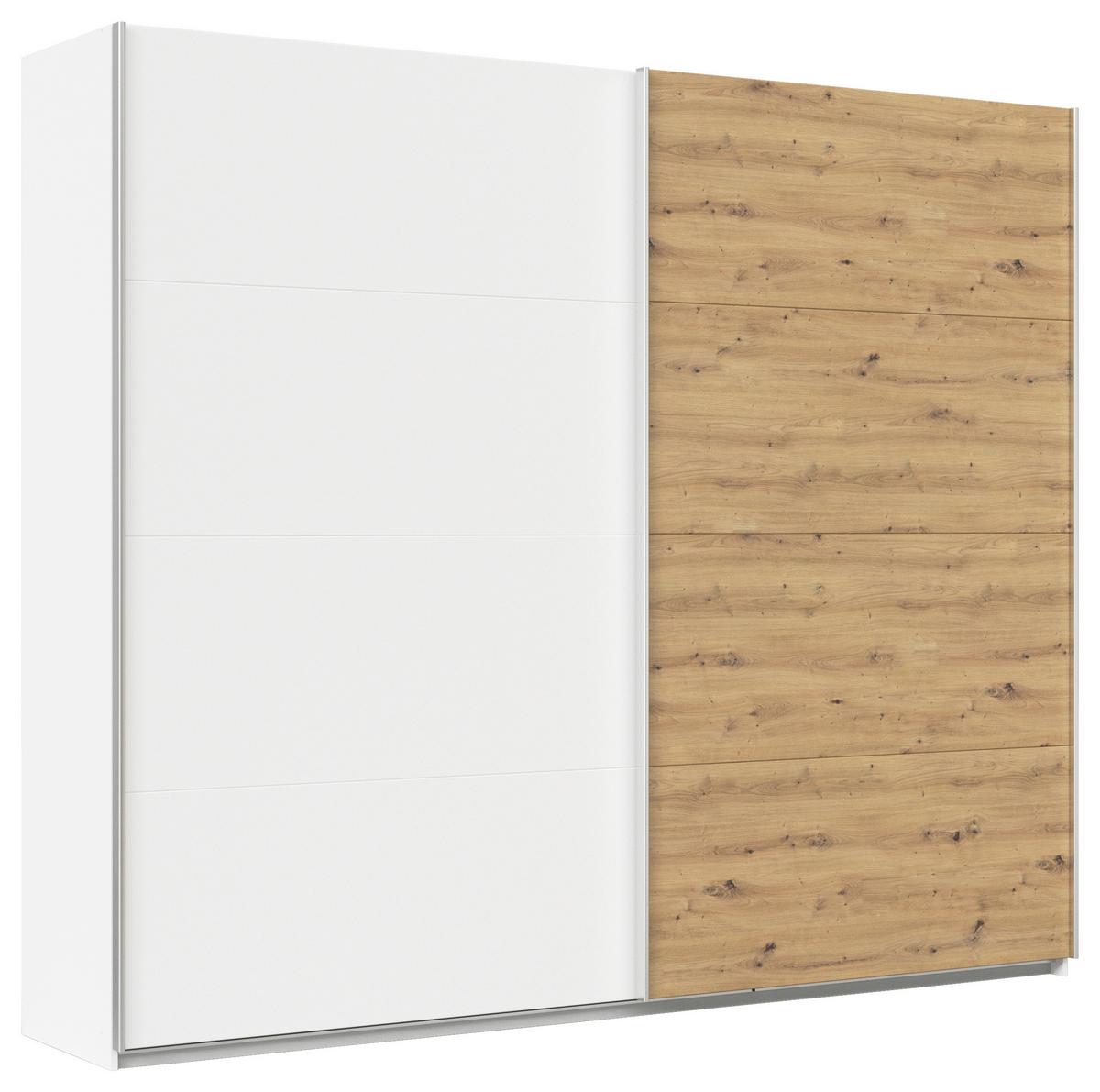 Tolóajtós Szekrény Feldkirch 271/229 Cm - Artisan tölgy/fehér, Modern, faalapú anyag (271/229/62cm)