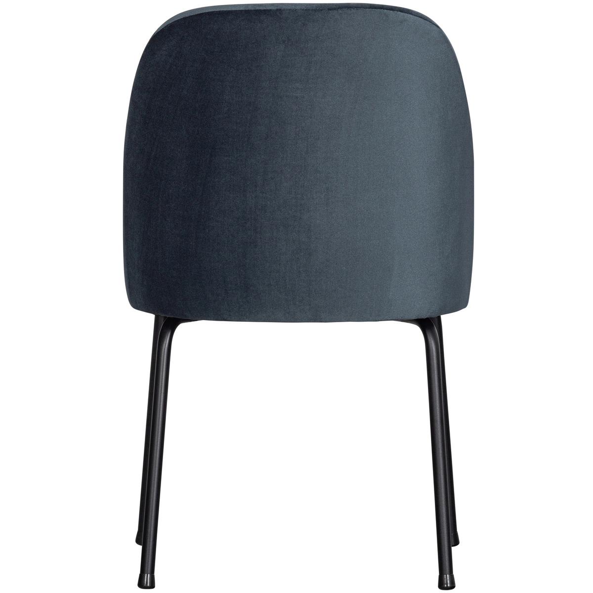 Stuhl-Set Vogue Blau B: 50cm - Blau/Schwarz, MODERN, Textil/Metall (50/83/57cm) - Livetastic