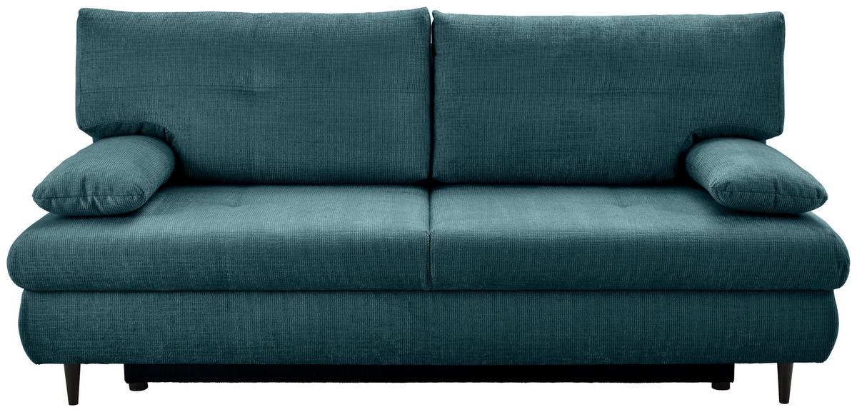 Schlafsofa Virgo - Petrol/Schwarz, KONVENTIONELL, Textil (212/97/105cm) - MID.YOU