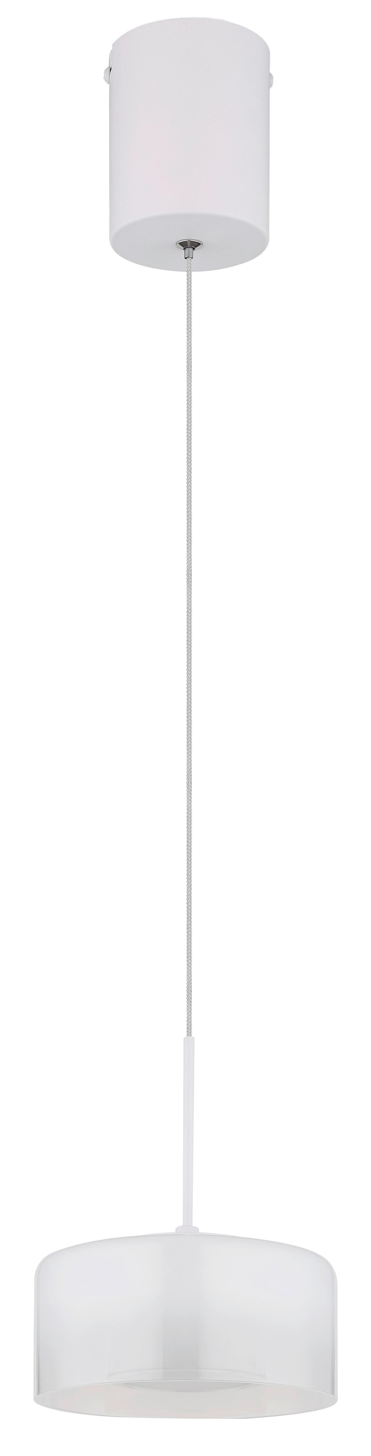 Led-hängeleuchte Belinda Klar Opal Weiß D: 15 Cm - Klar/Opal, Design, Glas/Kunststoff (15/150cm) - Globo