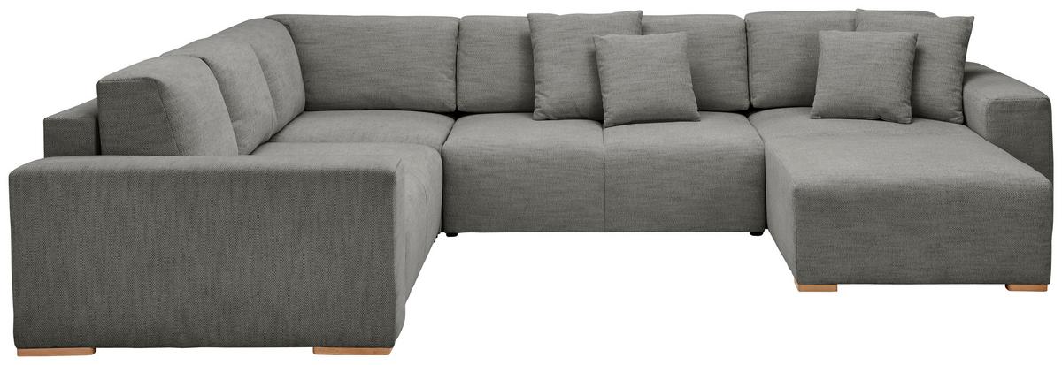 Wohnlandschaft Vouge Grau U: 283x371x208 Cm - Buchefarben/Schwarz, KONVENTIONELL, Textil (283/371/208cm) - Livetastic