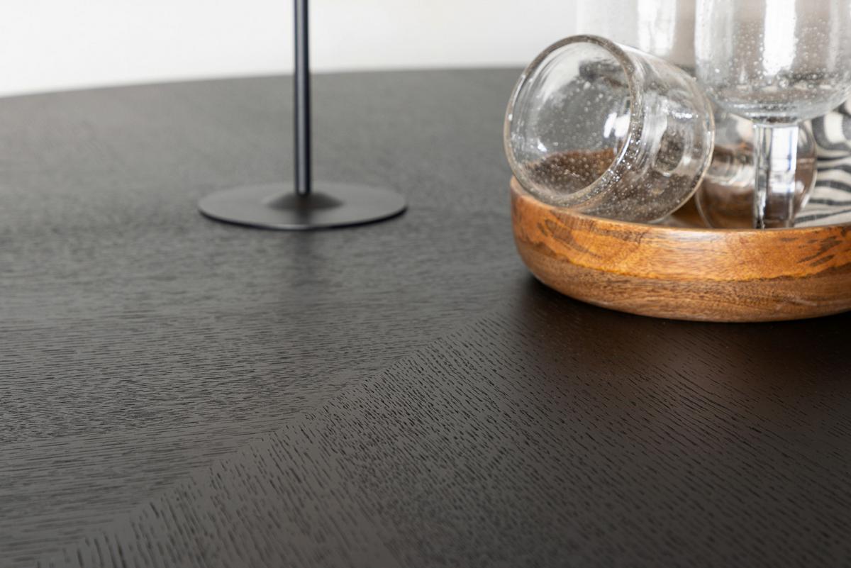 Esstisch Copenhagen - Schwarz, Design, Holzwerkstoff/Metall (140/140/74cm) - Livetastic