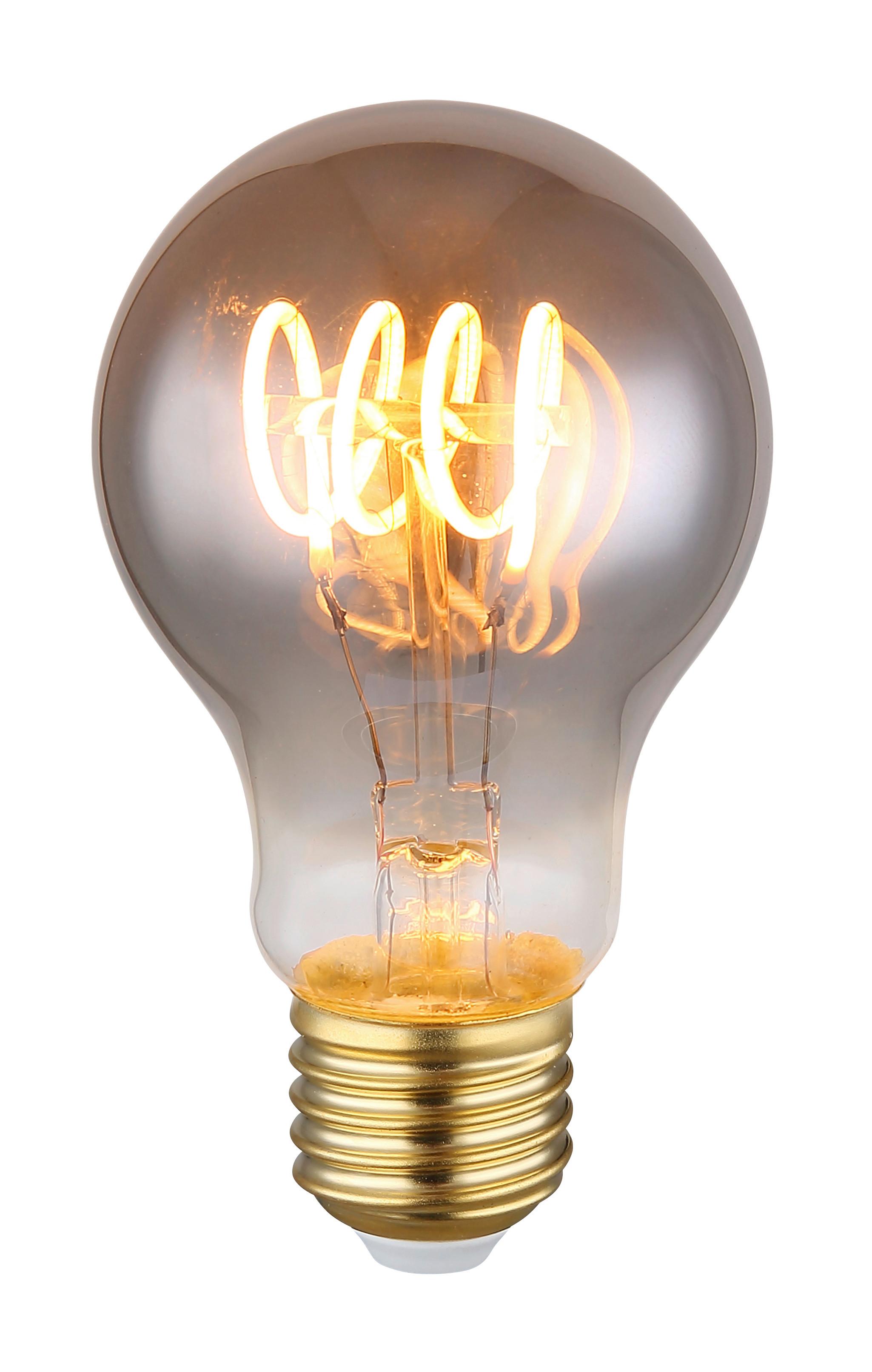 LED žiarovka 4,5 Watt, E27 - zlatá, kov/sklo (6/10,6cm) - Globo