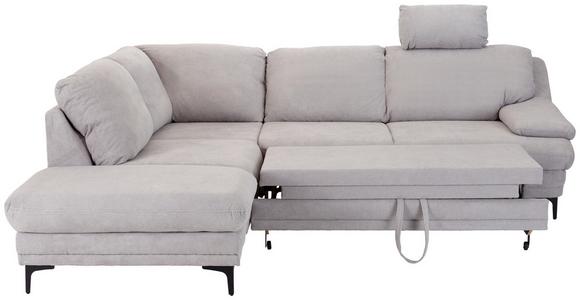 Ecksofa mit Bettfunktion und Bettkasten Mimi Grau - Schwarz/Grau, MODERN, Textil (220/260cm) - Luca Bessoni