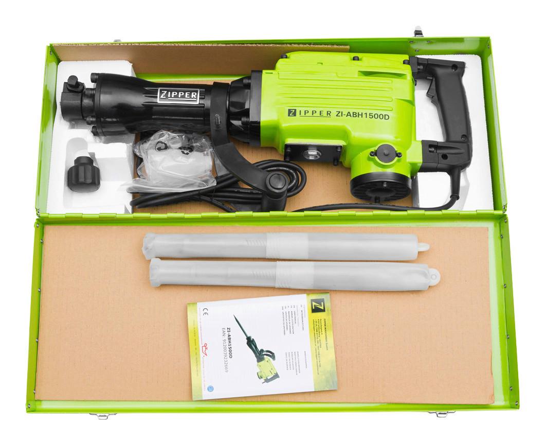 Abbruchhammer Zi-abh1500d 1500 Watt 45 Joule - Schwarz/Grün, MODERN, Metall - Zipper