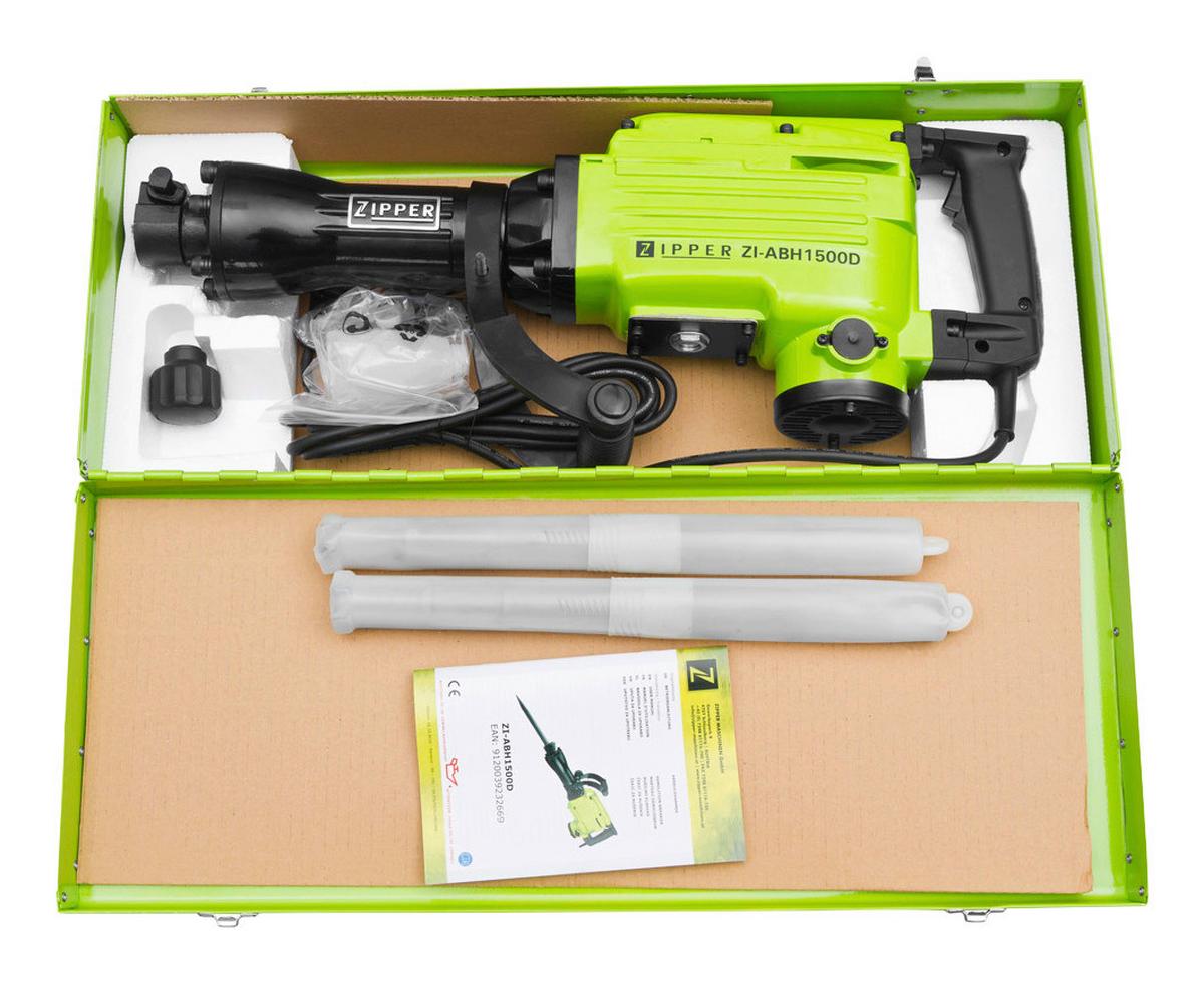 Abbruchhammer Zi-abh1500d 1500 Watt 45 Joule - Schwarz/Grün, MODERN, Metall - Zipper