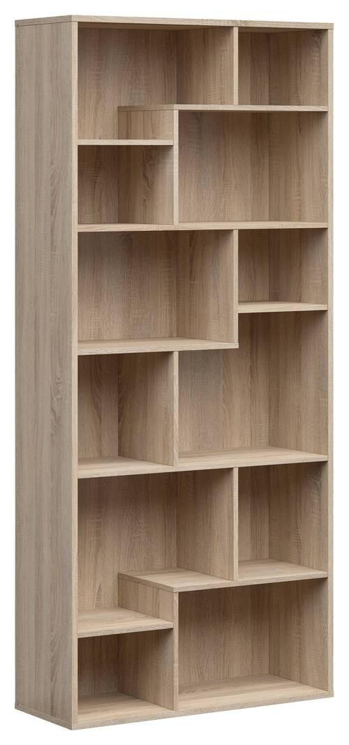 Regal Tetrix Bookshelf - Sonoma Eiche, Design, Holzwerkstoff (87,5/197,5/33,5cm)