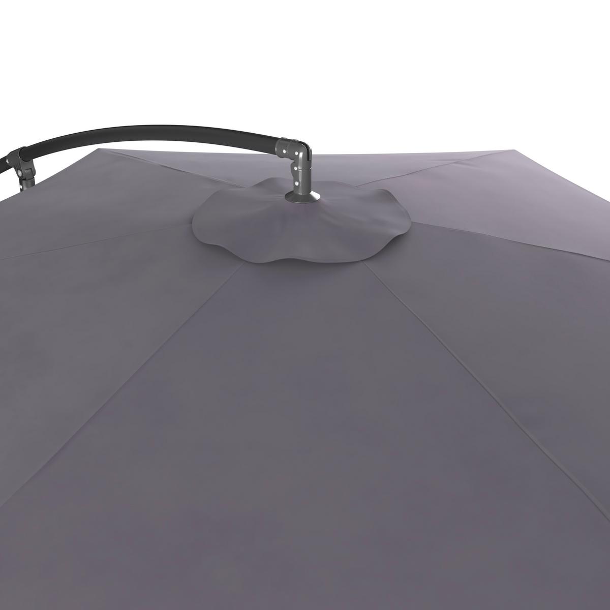 Sonnenschirm Carmen - Dunkelgrau, Trend, Textil/Metall (292cm) - Beldano