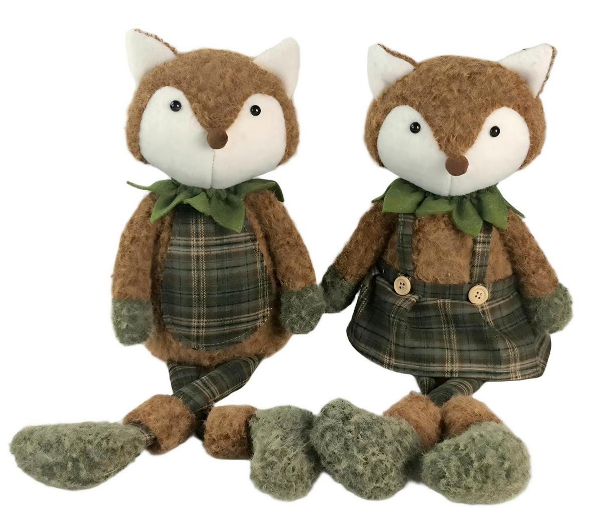 DEKOFUCHS XAVI -PAZ- - Braun/Weiß, KONVENTIONELL, Textil (20/12/50cm) - Luca Bessoni