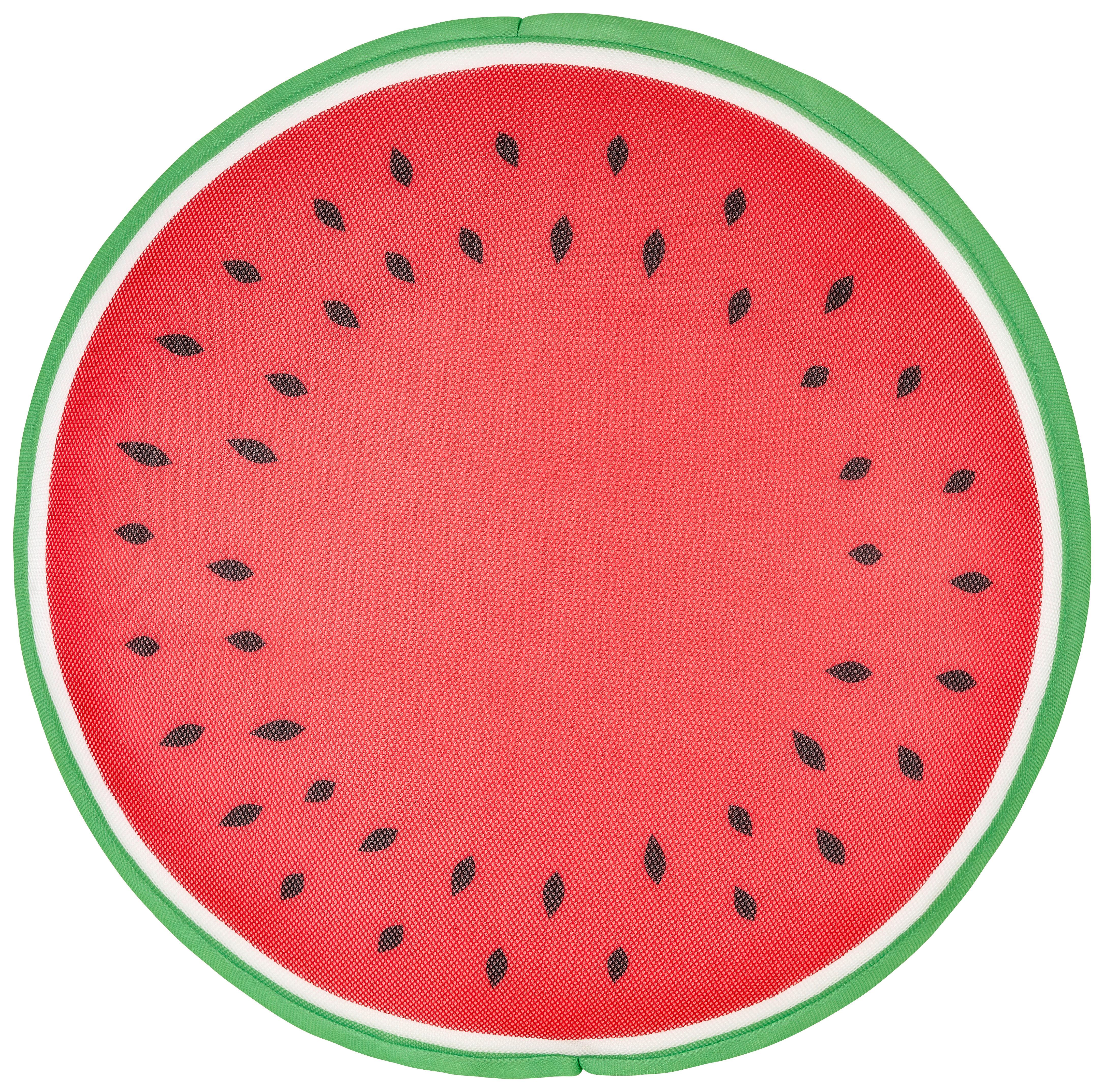 Schwimmkissen Melone Textil Grün/rot Mit Reißverschluss - Rot/Grün, Basics, Textil (85/22cm)