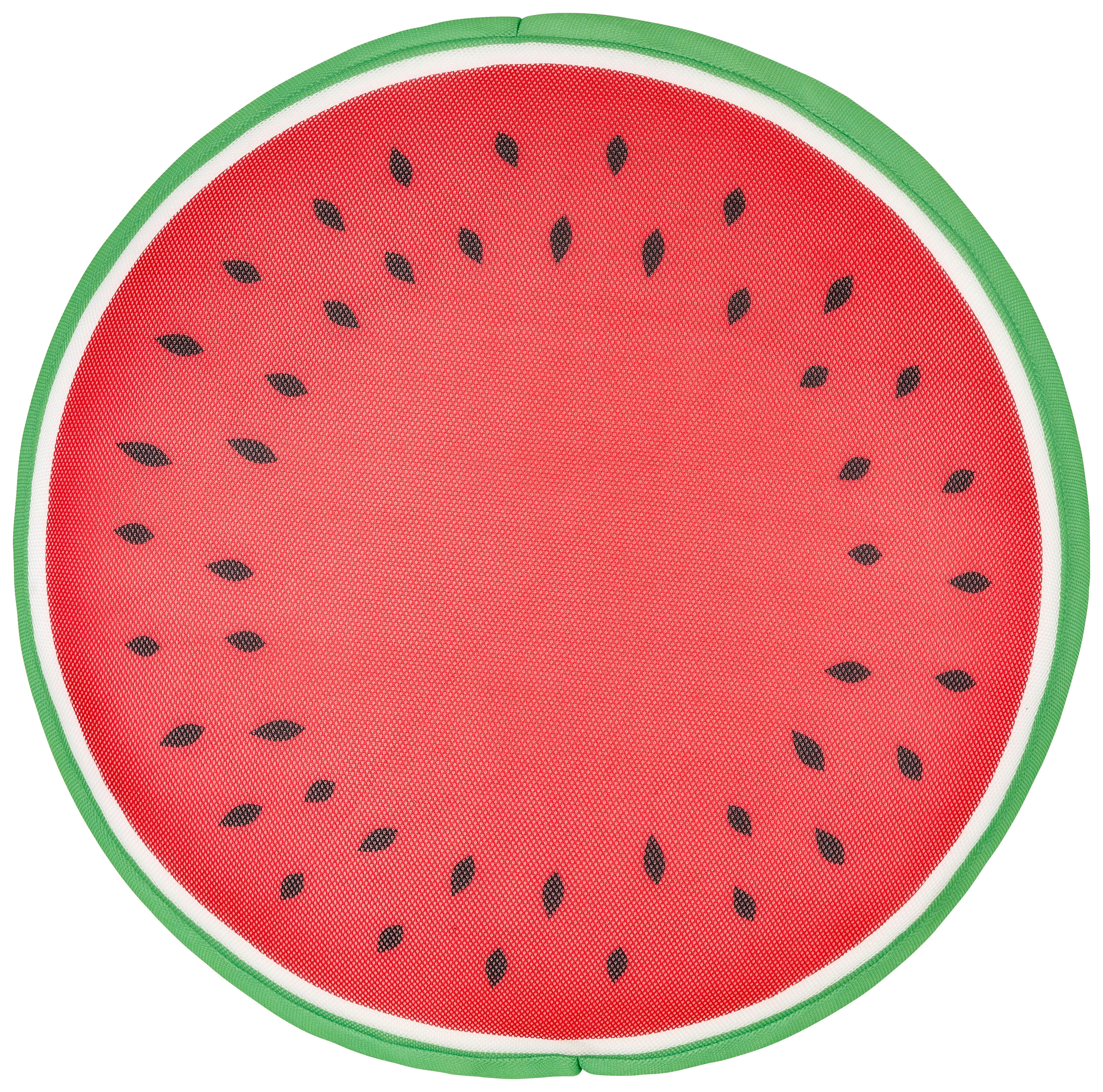Schwimmkissen Melone Textil Grün/Rot mit Reißverschluss - Rot/Grün, Basics, Textil (85/22cm)