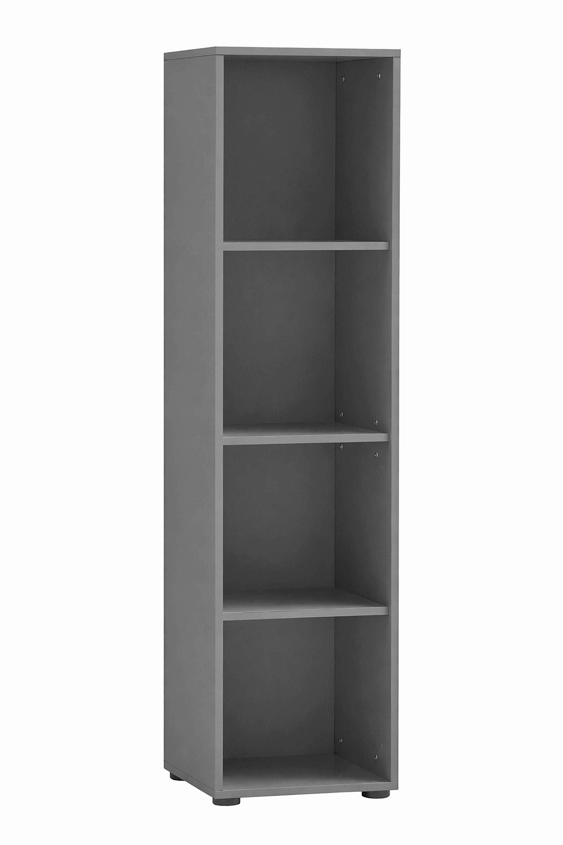 Regal Metz Anthrazit B: 38,2cm - Anthrazit/Schwarz, MODERN, Holzwerkstoff (38,2/150/38,2cm) - MID.YOU