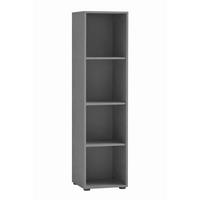 Regal Metz Anthrazit B: 38,2cm - Anthrazit/Schwarz, MODERN, Holzwerkstoff (38,2/150/38,2cm) - MID.YOU