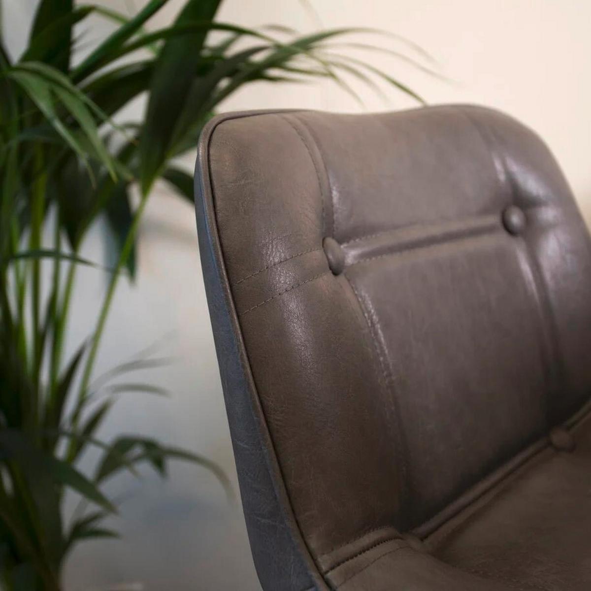 Barhocker-Set Ezra Anthrazit B: 47 cm - Anthrazit/Schwarz, MODERN, Textil/Metall (47/87/45cm) - MID.YOU